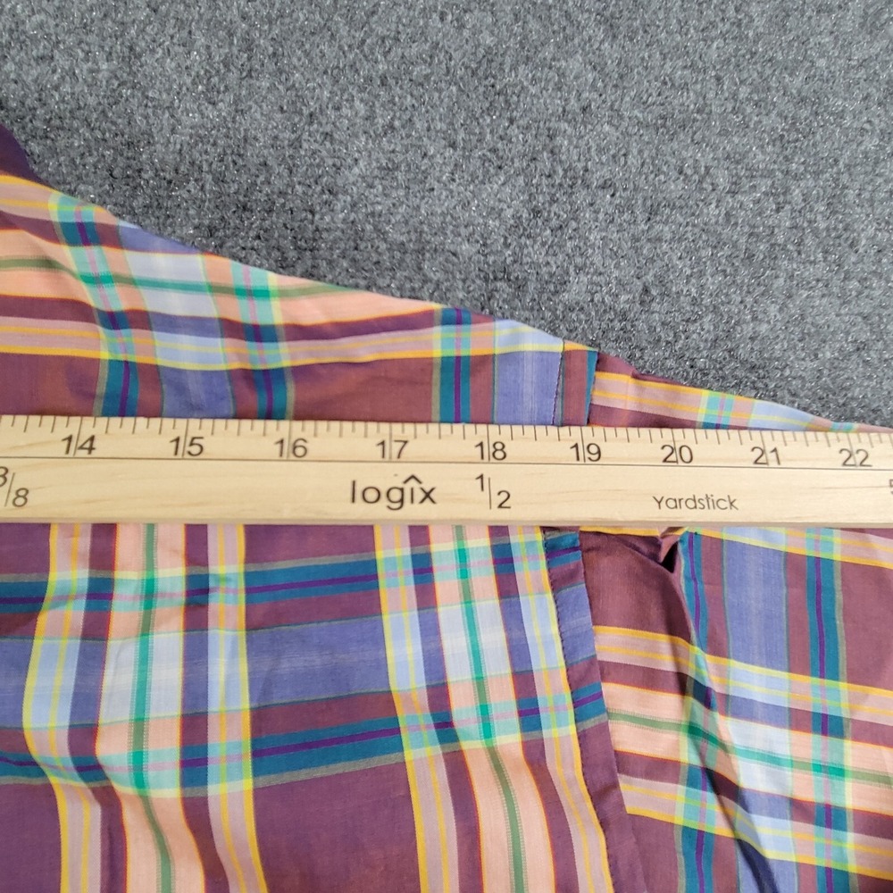 Viyella Shirt Men's Medium Button Down Collar Plaid Short Sleeve - Picture 6 of 8